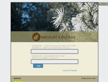 Tablet Screenshot of blackboard.nicoletcollege.edu